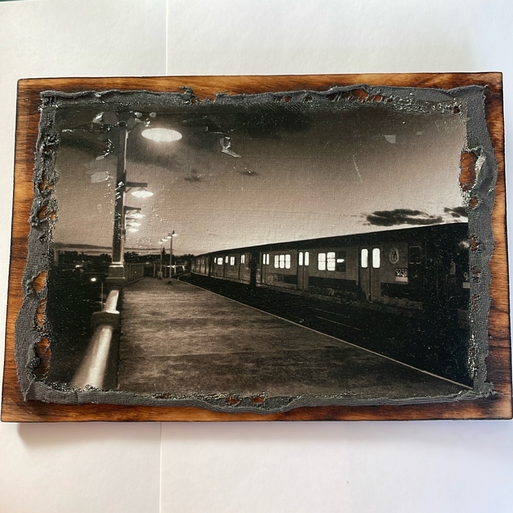 New York Subway MTA  mixed media art
